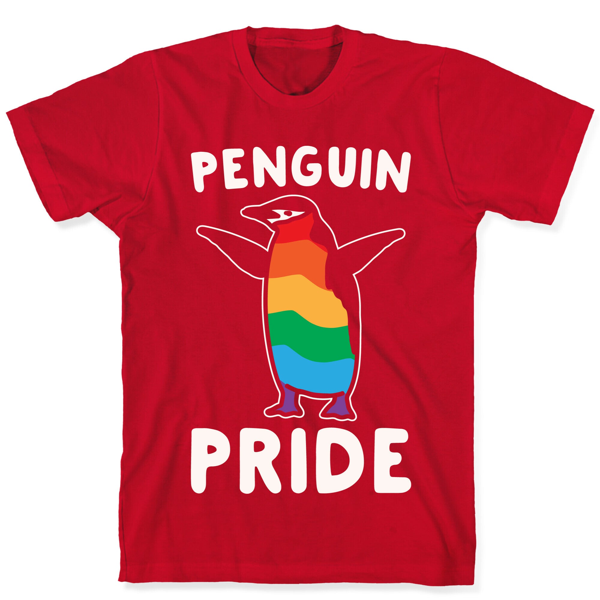 Penguin Pride White Print T-Shirt