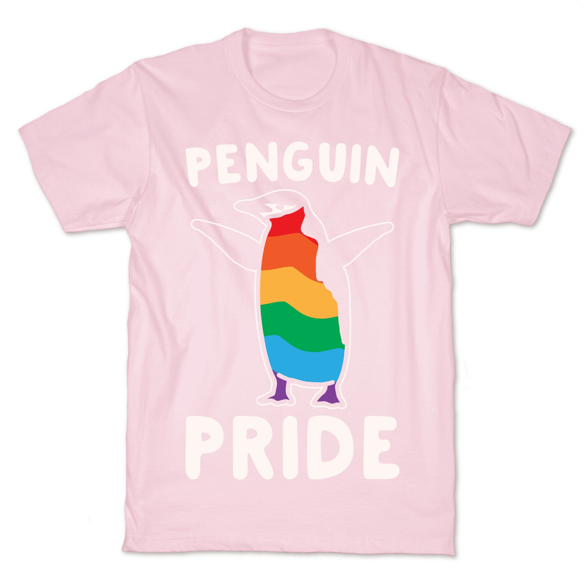 Penguin Pride White Print T-Shirt
