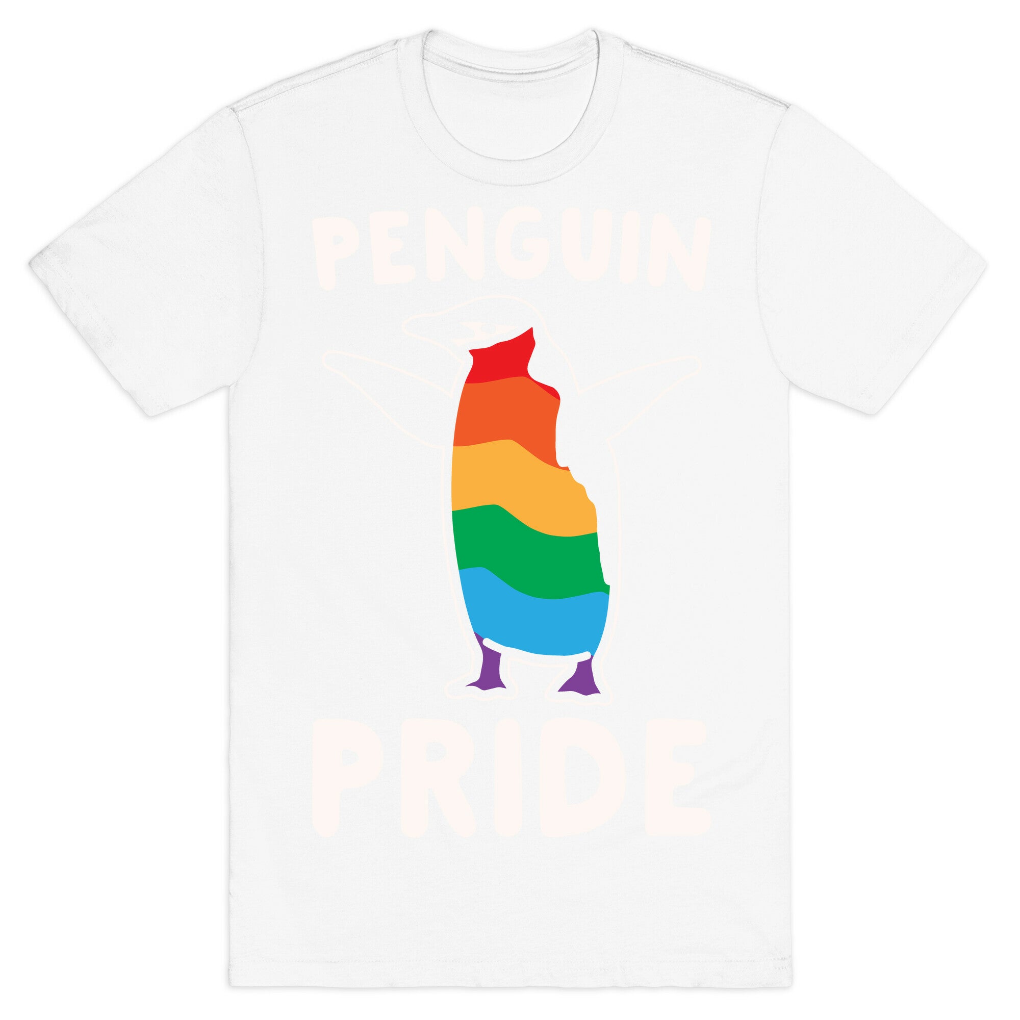 Penguin Pride White Print T-Shirt