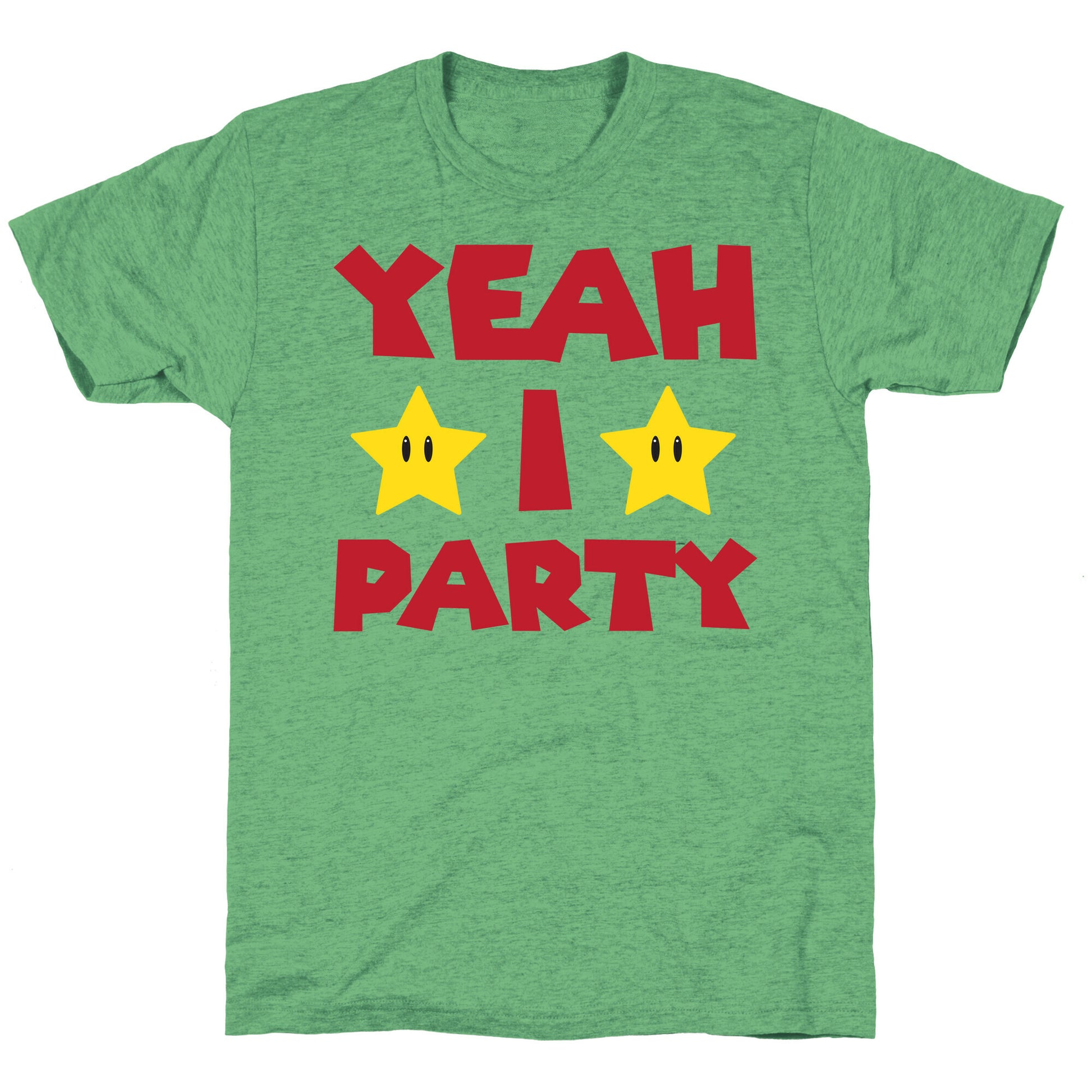Yeah I Party Mario Parody Unisex Triblend Tee