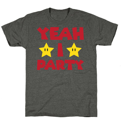 Yeah I Party Mario Parody Unisex Triblend Tee