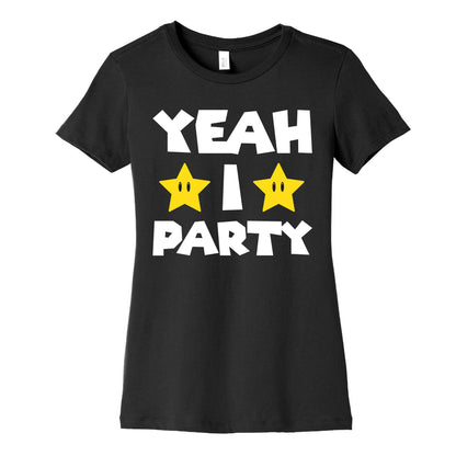 Yeah I Party Mario Parody Women's Cotton Tee