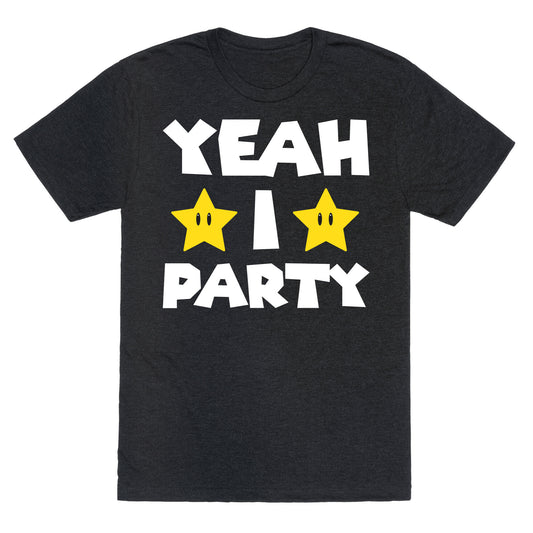 Yeah I Party Mario Parody Unisex Triblend Tee