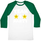 Yeah I Party Mario Parody Baseball Tee