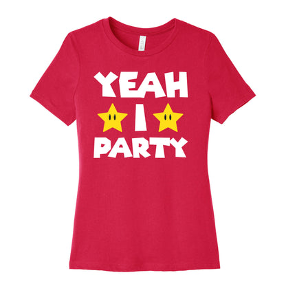 Yeah I Party Mario Parody Women's Cotton Tee