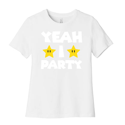 Yeah I Party Mario Parody Women's Cotton Tee