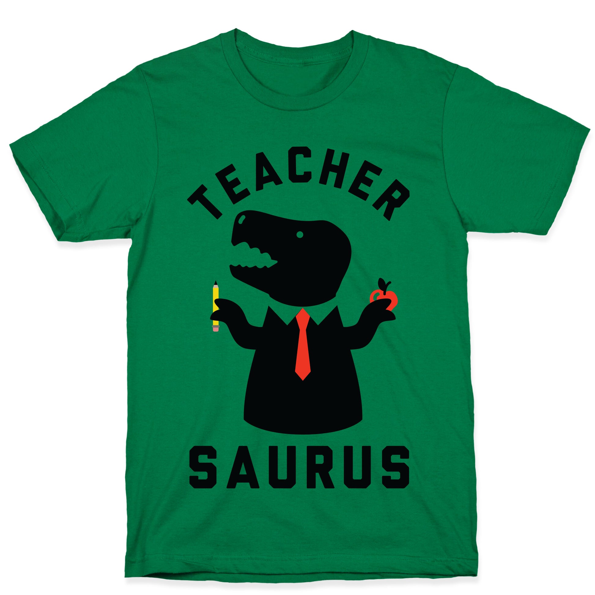 Teacher Saurus Tie T-Shirt