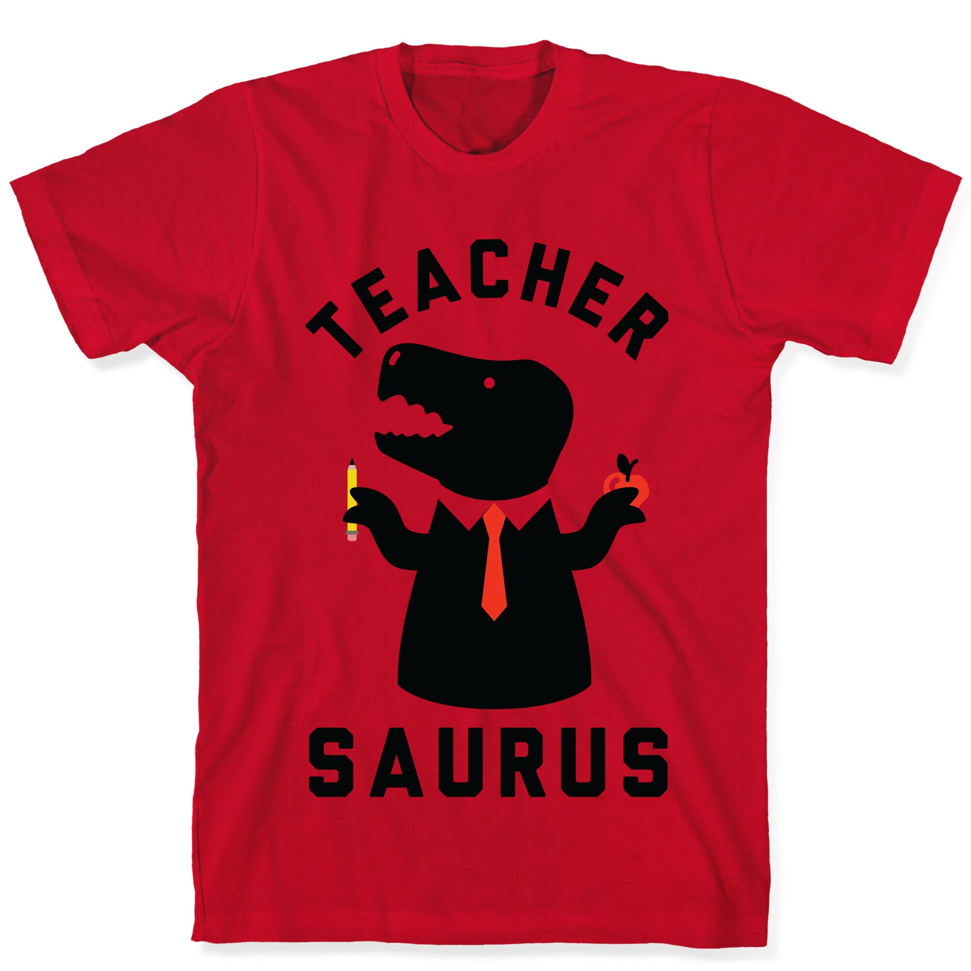 Teacher Saurus Tie T-Shirt