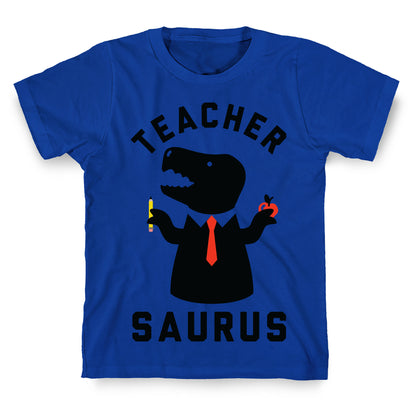 Teacher Saurus Tie T-Shirt