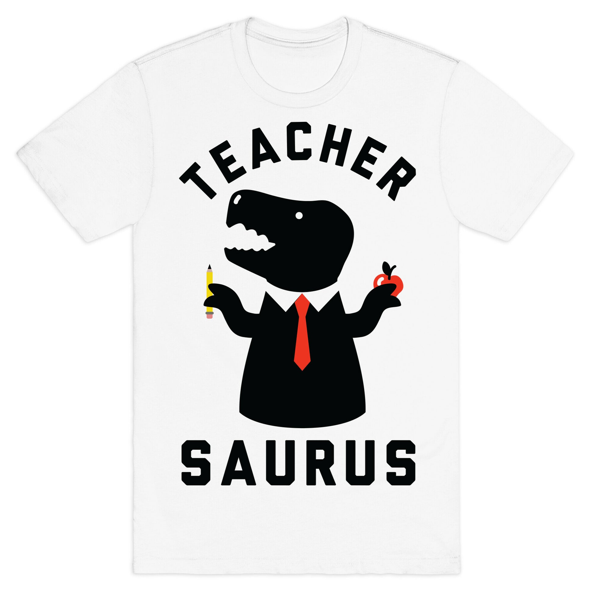Teacher Saurus Tie T-Shirt