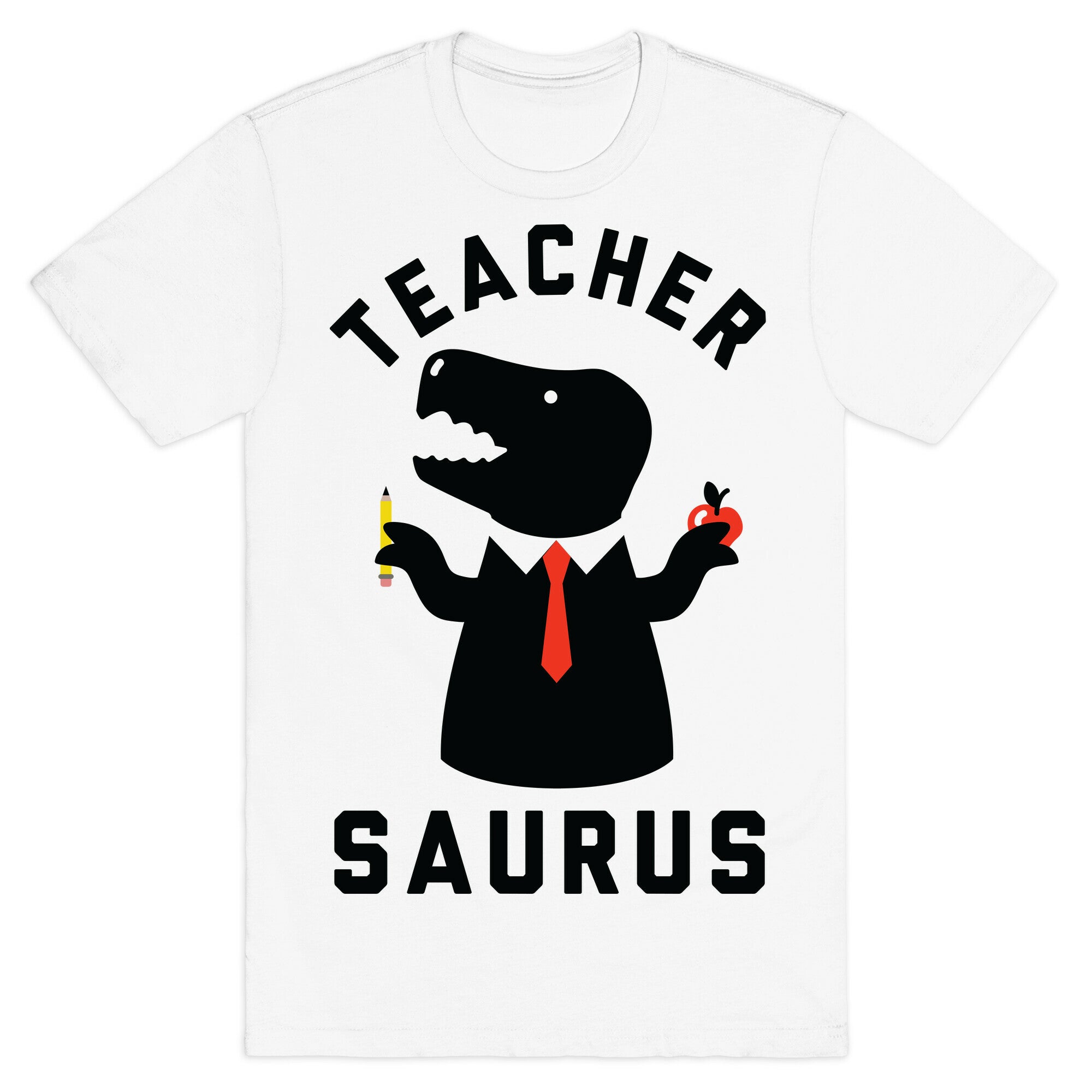 Teacher Saurus Tie T-Shirt
