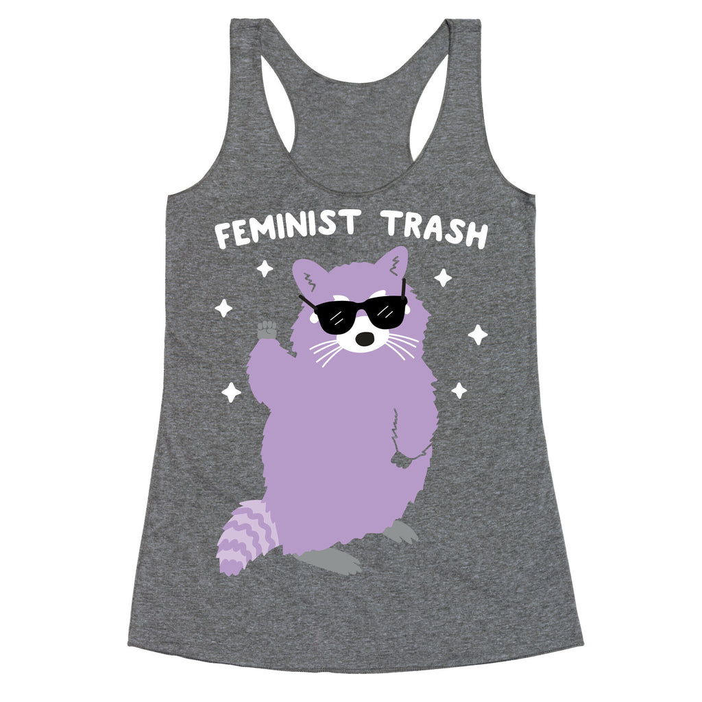 Feminist Trash Raccoon Racerback Tank