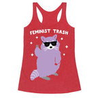 Feminist Trash Raccoon Racerback Tank