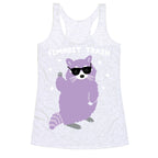 Feminist Trash Raccoon Racerback Tank