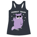 Feminist Trash Raccoon Racerback Tank
