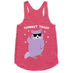Feminist Trash Raccoon Racerback Tank