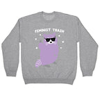 Feminist Trash Raccoon Crewneck Sweatshirt