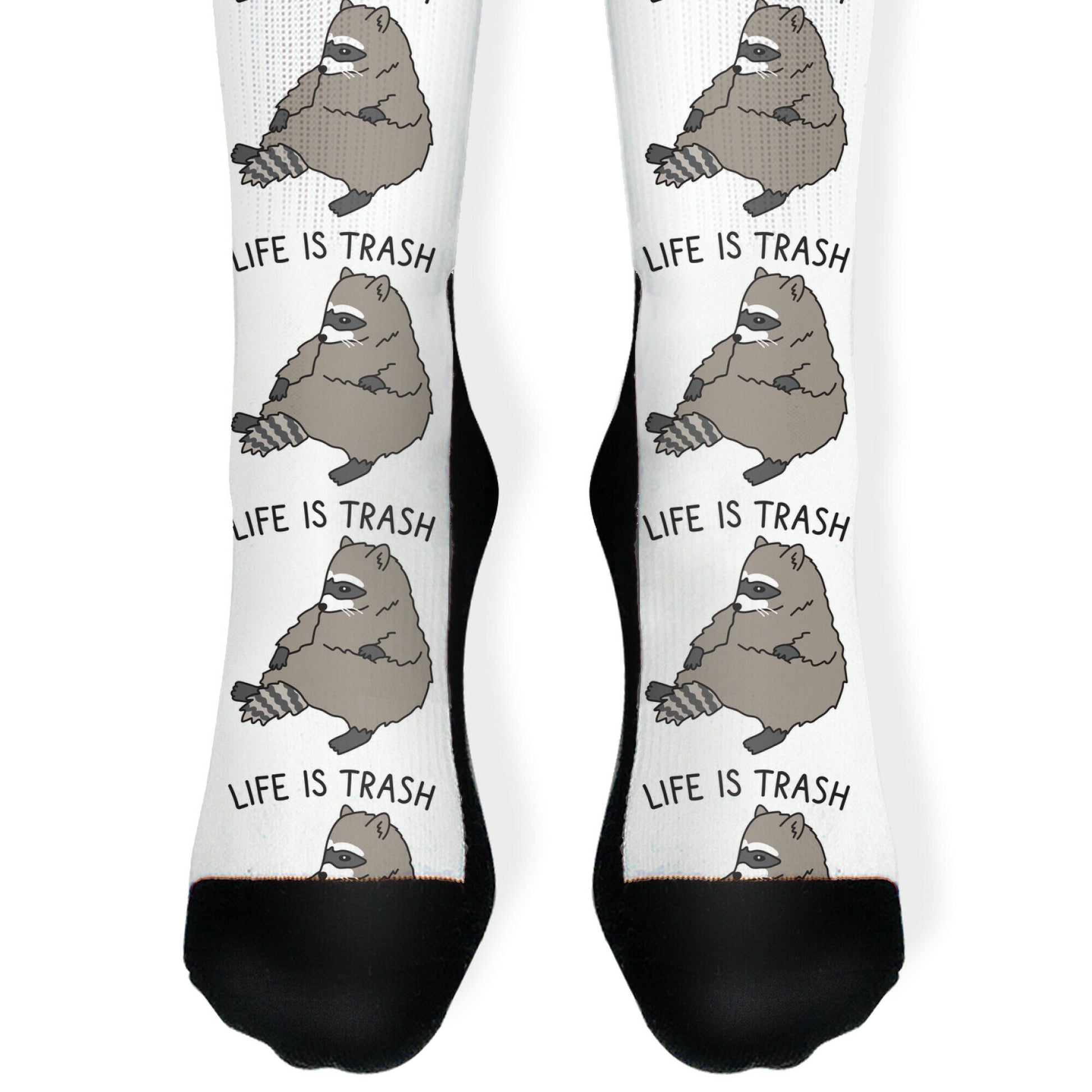 Life Is Trash Raccoon Socks
