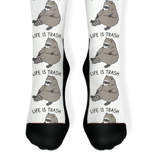 Life Is Trash Raccoon Socks