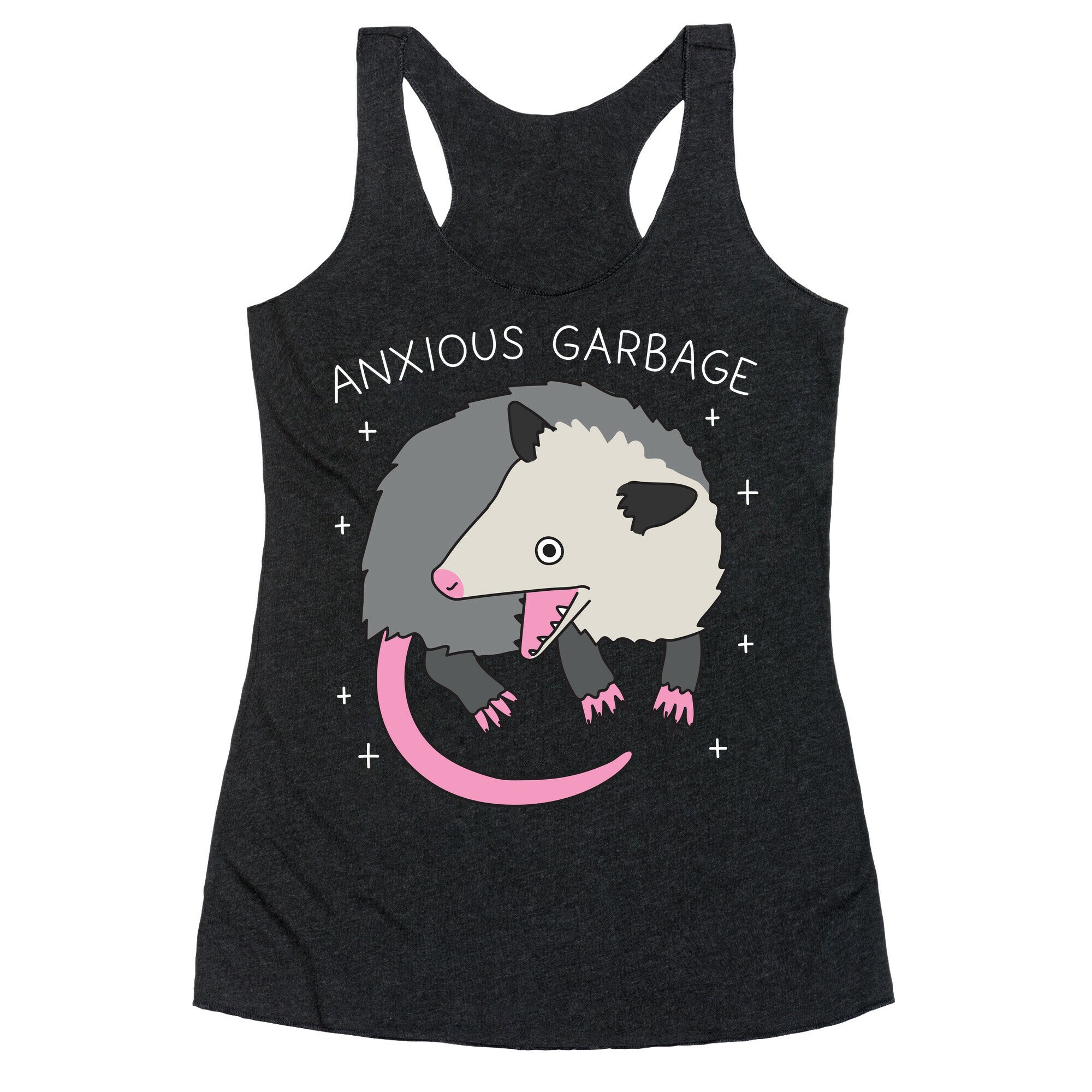 Anxious Garbage Opossum Racerback Tank