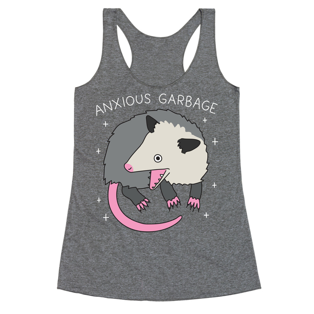 Anxious Garbage Opossum Racerback Tank