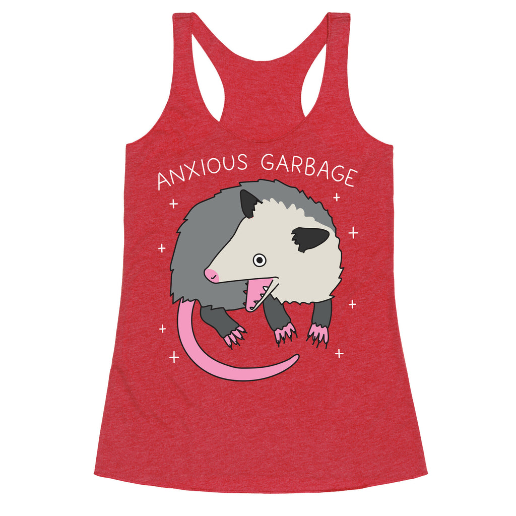 Anxious Garbage Opossum Racerback Tank