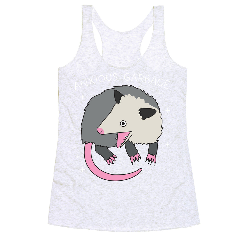 Anxious Garbage Opossum Racerback Tank