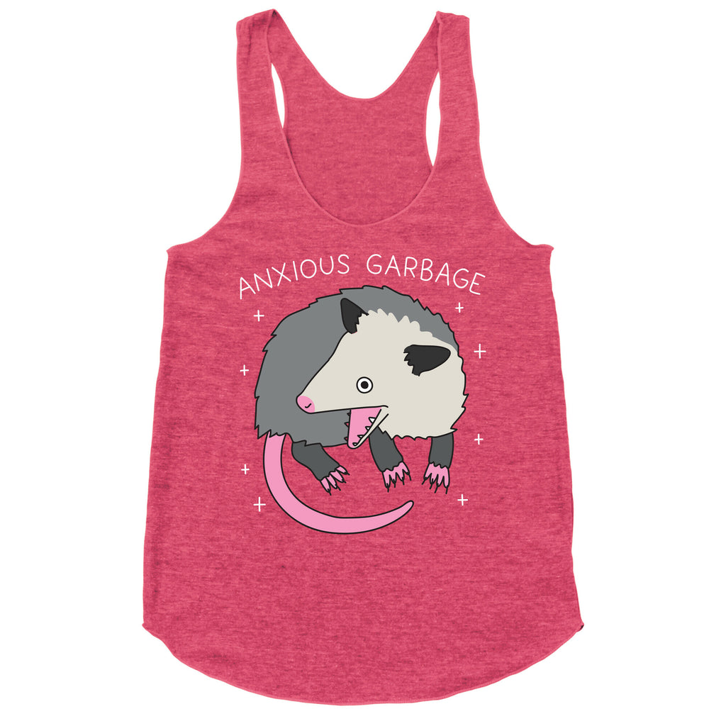 Anxious Garbage Opossum Racerback Tank