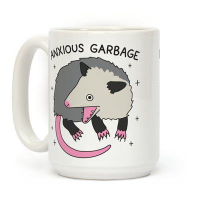 Anxious Garbage Opossum Coffee Mug