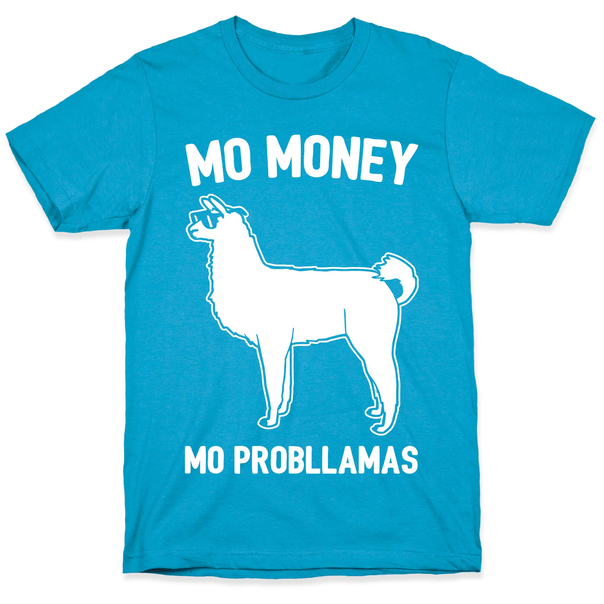 Mo Money Mo Probllamas Parody White Print Unisex Triblend Tee