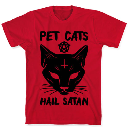 Pet Cats Hail Satan Sphynx T-Shirt