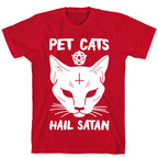 Pet Cats Hail Satan Sphynx T-Shirt
