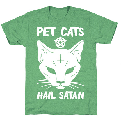 Pet Cats Hail Satan Sphynx Unisex Triblend Tee