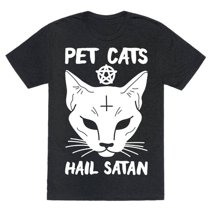 Pet Cats Hail Satan Sphynx Unisex Triblend Tee