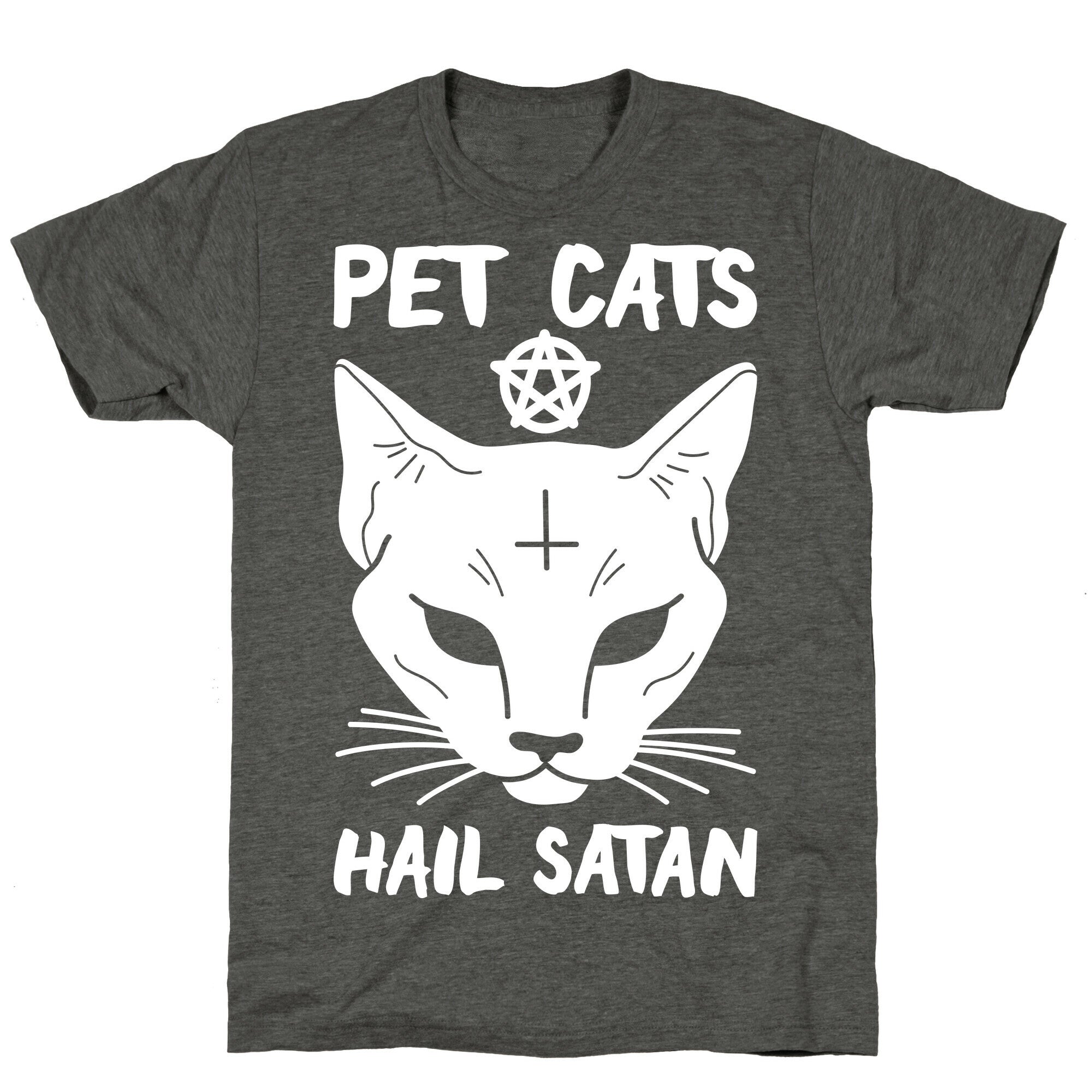 Pet Cats Hail Satan Sphynx Unisex Triblend Tee
