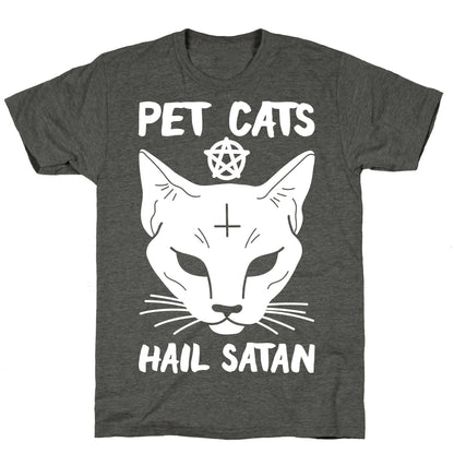 Pet Cats Hail Satan Sphynx Unisex Triblend Tee