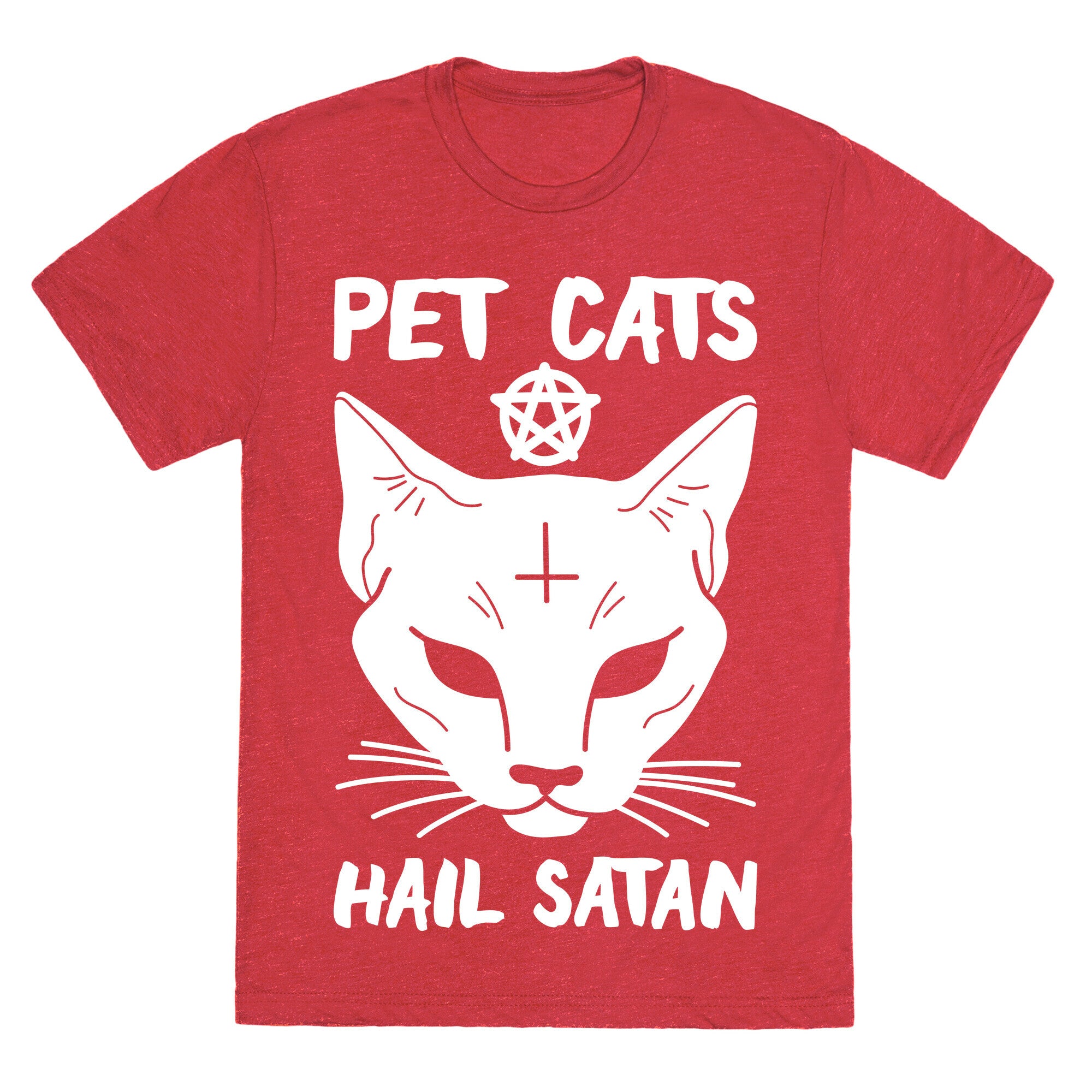 Pet Cats Hail Satan Sphynx Unisex Triblend Tee