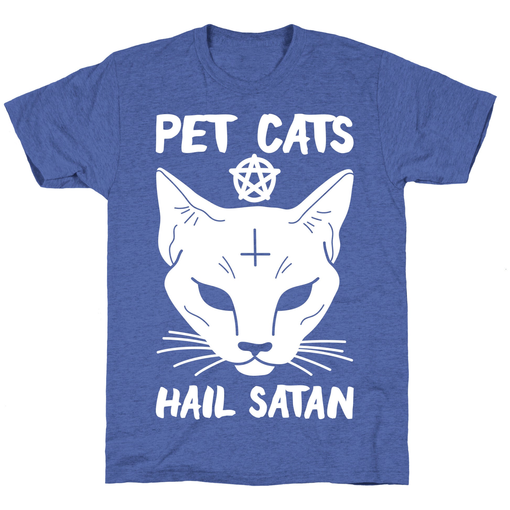 Pet Cats Hail Satan Sphynx Unisex Triblend Tee