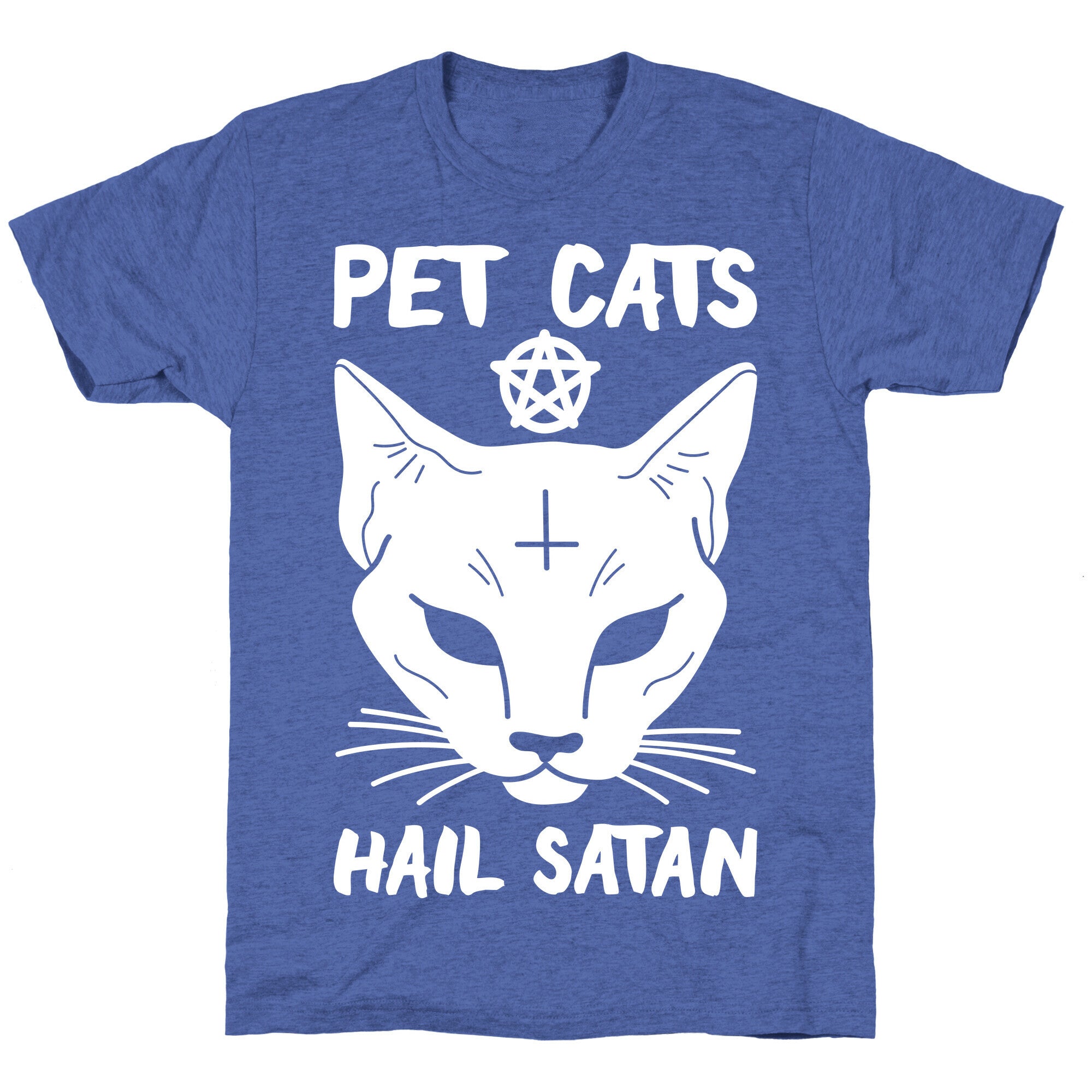 Pet Cats Hail Satan Sphynx Unisex Triblend Tee