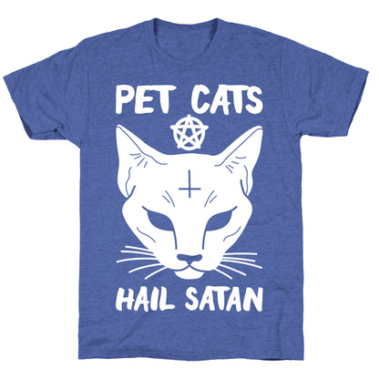 Pet Cats Hail Satan Sphynx Unisex Triblend Tee