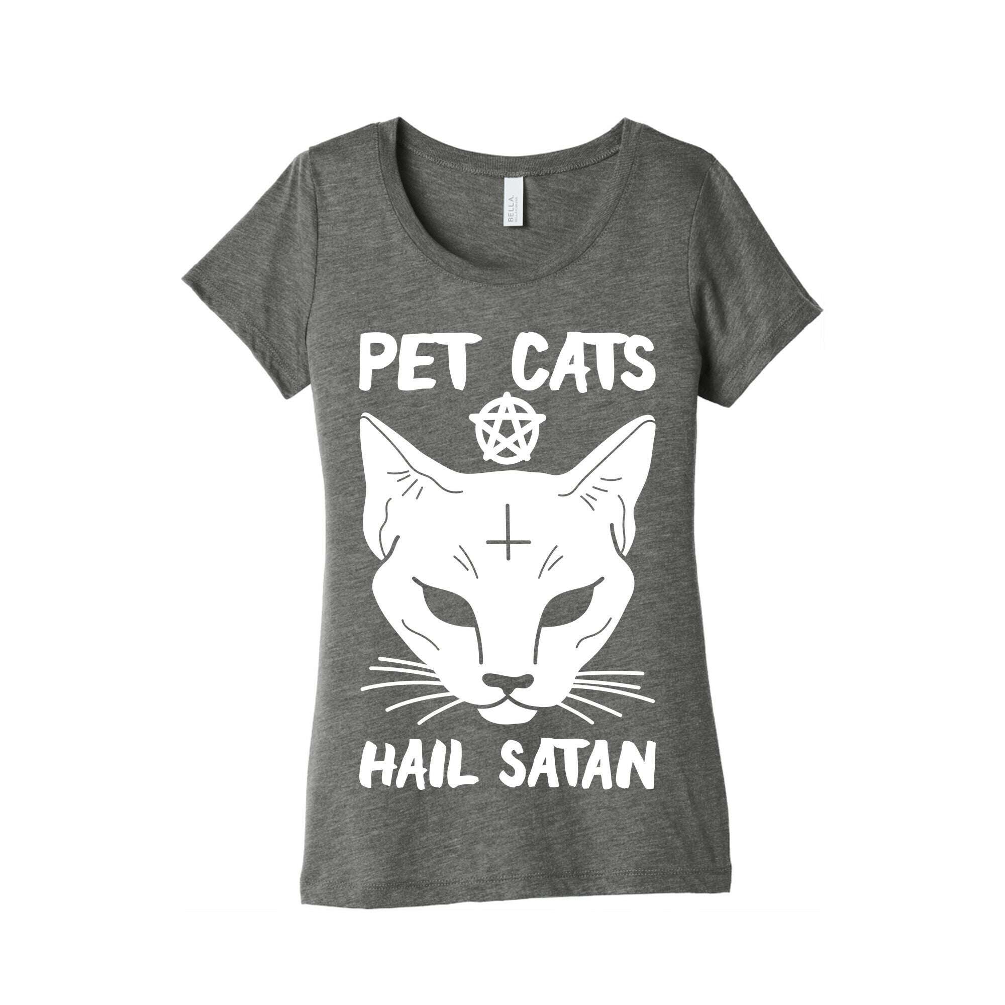 Pet Cats Hail Satan Sphynx Women's Triblend Tee