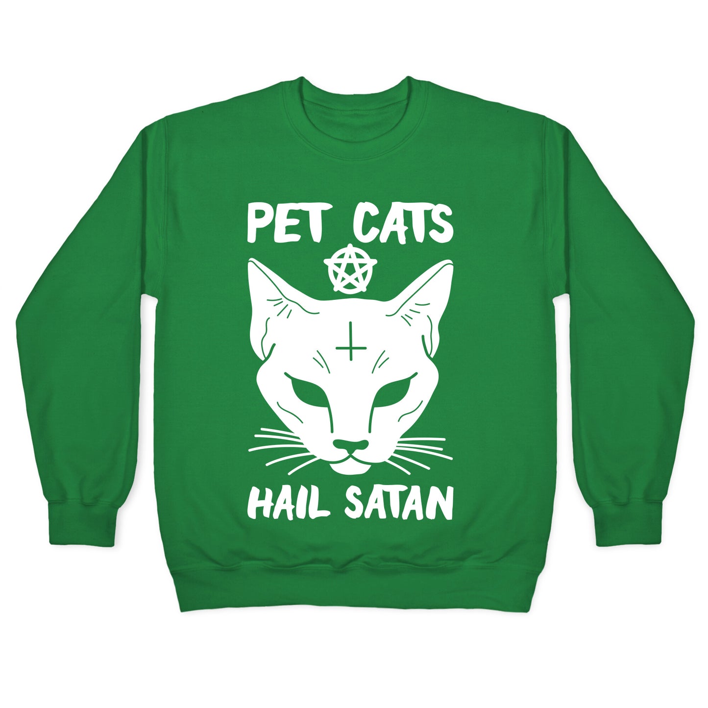 Pet Cats Hail Satan Sphynx Crewneck Sweatshirt