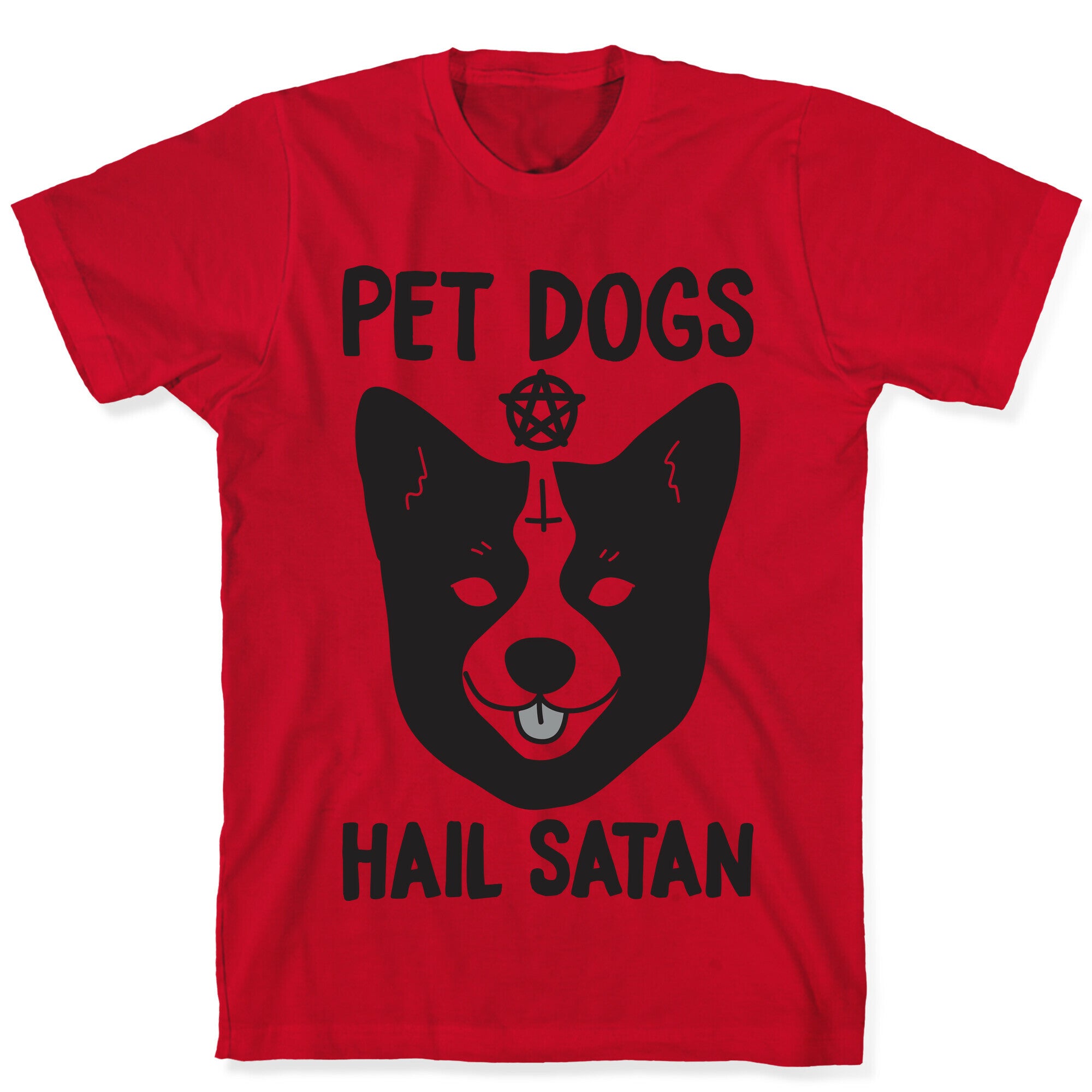 Pet Dogs Hail Satan Corgi T-Shirt