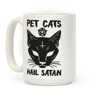 Pet Cats Hail Satan Sphynx Coffee Mug