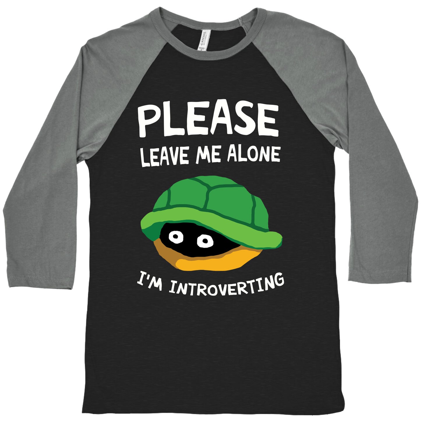 Please Leave Me Alone I'm Introverting Turtle Baseball Tee