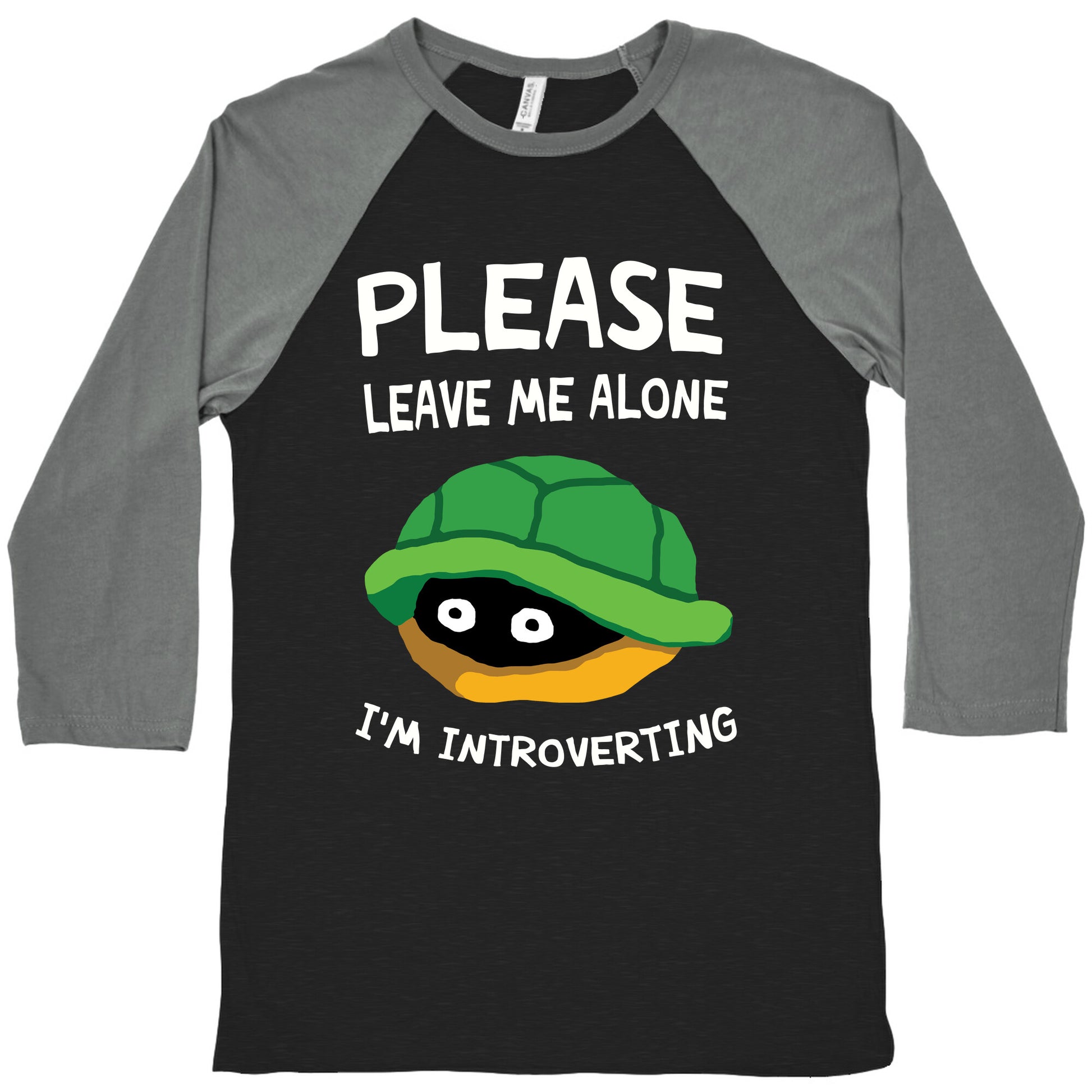 Please Leave Me Alone I'm Introverting Turtle Baseball Tee