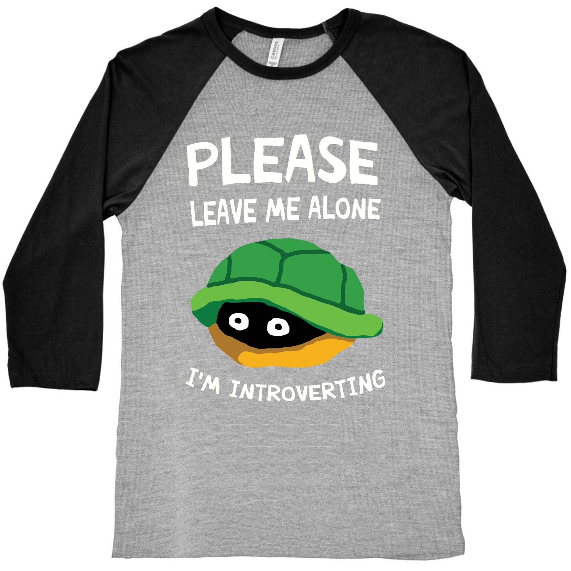 Please Leave Me Alone I'm Introverting Turtle Baseball Tee