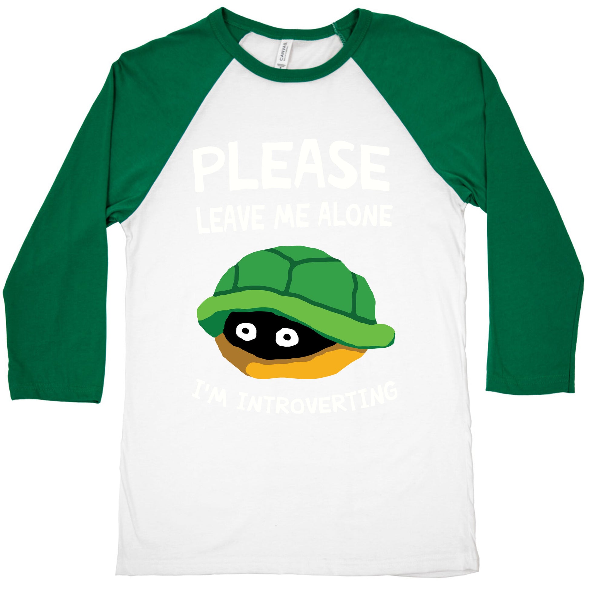 Please Leave Me Alone I'm Introverting Turtle Baseball Tee