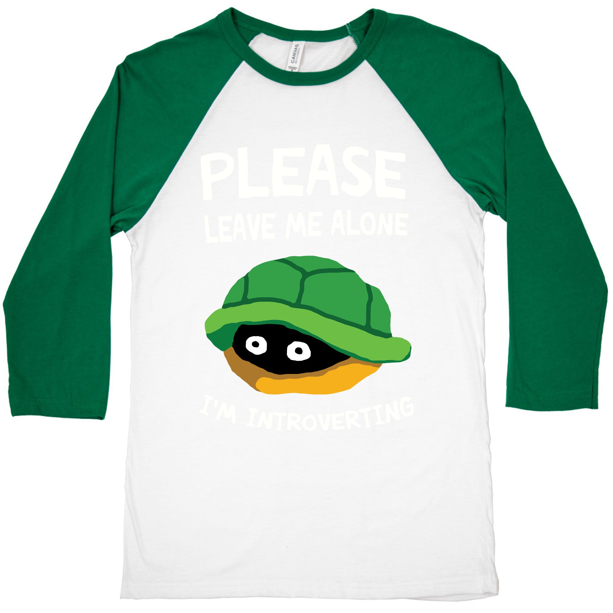 Please Leave Me Alone I'm Introverting Turtle Baseball Tee