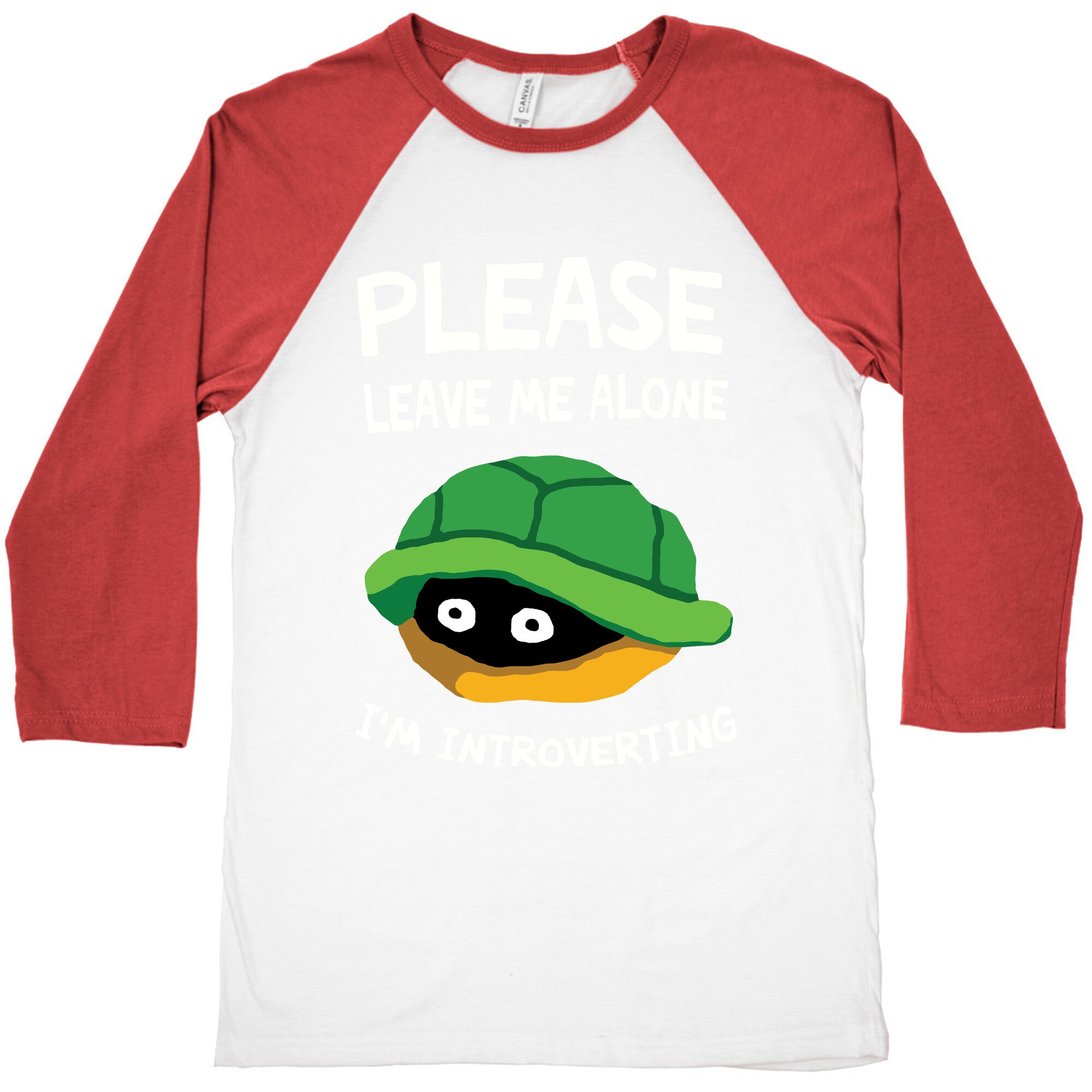 Please Leave Me Alone I'm Introverting Turtle Baseball Tee